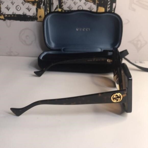 Gucci GG1257SA 002 Havana/Brown Oversized Sunglasses – New w/ Full Packaging - Picture 11 of 13